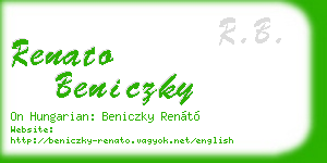 renato beniczky business card