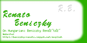 renato beniczky business card